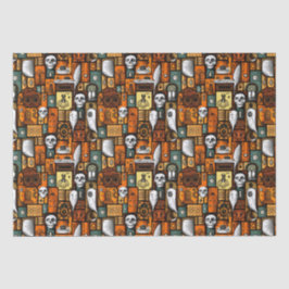 Papel De Seda estilo Halloween do meio século