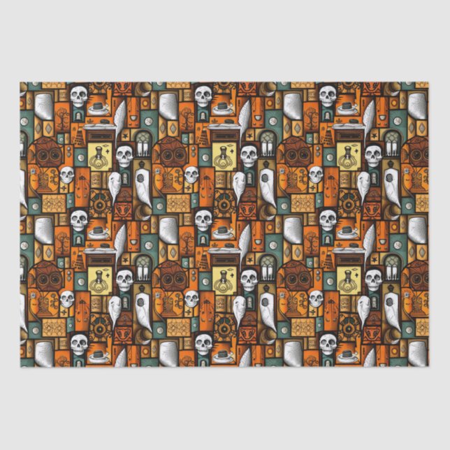 Papel De Seda estilo Halloween do meio século (Frente )