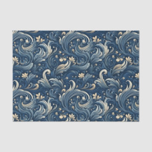 Papel De Seda Estilo Japonês Ondas na Decoupage do Mar