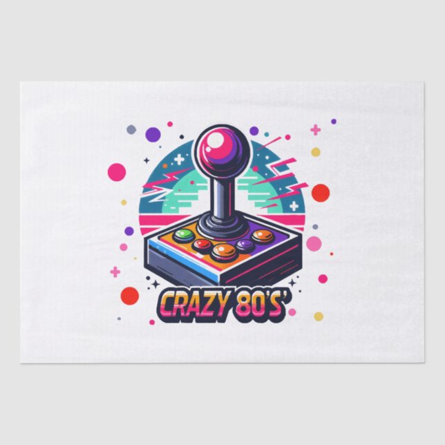 Papel De Seda estilo louco dos anos 80 (Frente )