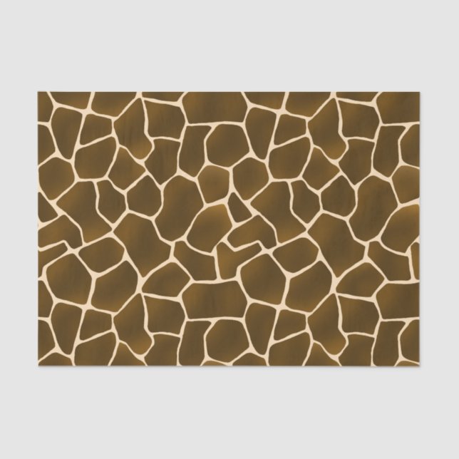 Papel De Seda Estilo Selvagem Safari Giraffe Encontra Impressão  (Frente )