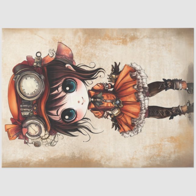 Papel De Seda Estilo Steampunk Andrea Inspetor de Dissociação (Frente )