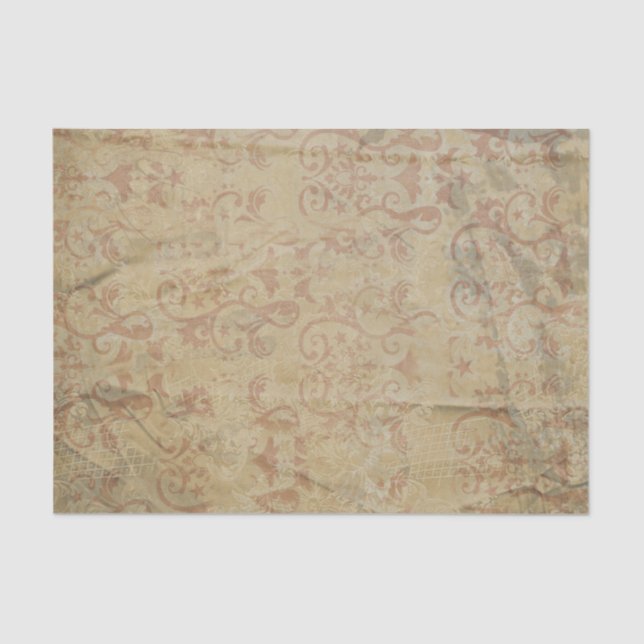 Papel De Seda Estilos Vitorianos e Flores (Frente )