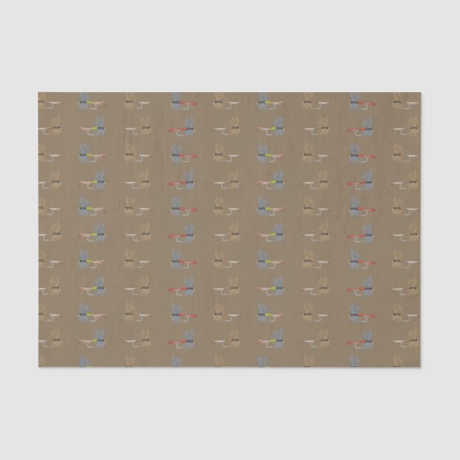Papel De Seda Estirpes De Pesca De Voo (Frente )