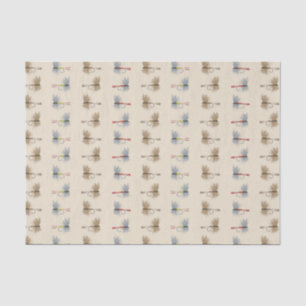 Papel De Seda Estirpes De Pesca De Voo