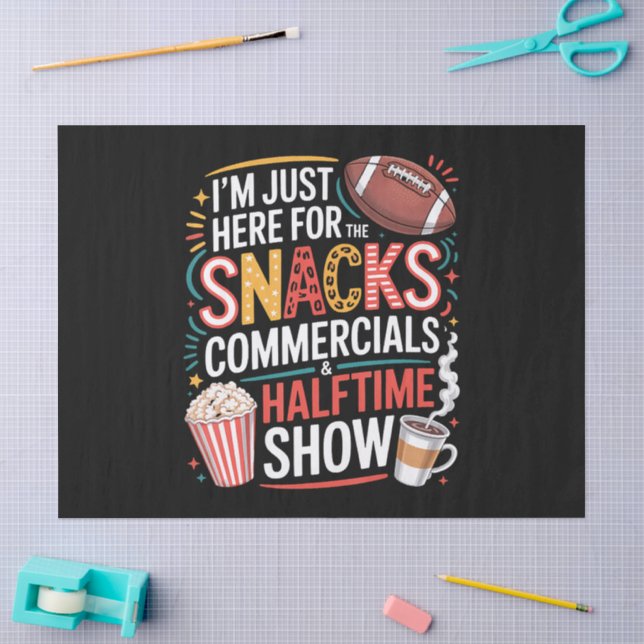 Papel De Seda ESTOU Aqui Por Lanches Comerciais E Intervalo (Arte )