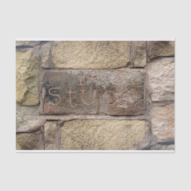 Papel De Seda "Estou preso", outro tijolo na parede (Frente )