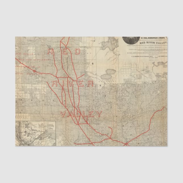 Papel De Seda Estrada de ferro de St Paul, de Minneapolis e de (Frente )