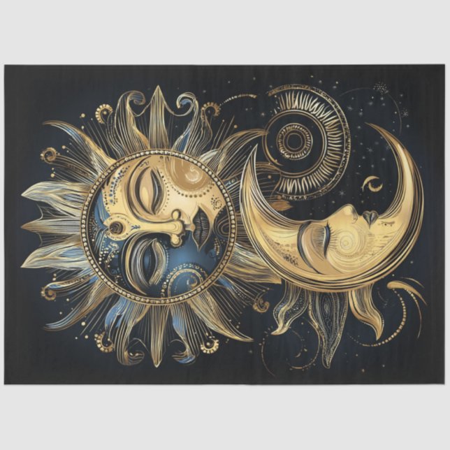 Papel De Seda Estrela-da-Lua Celestial Magnética do Crescente So (Frente )