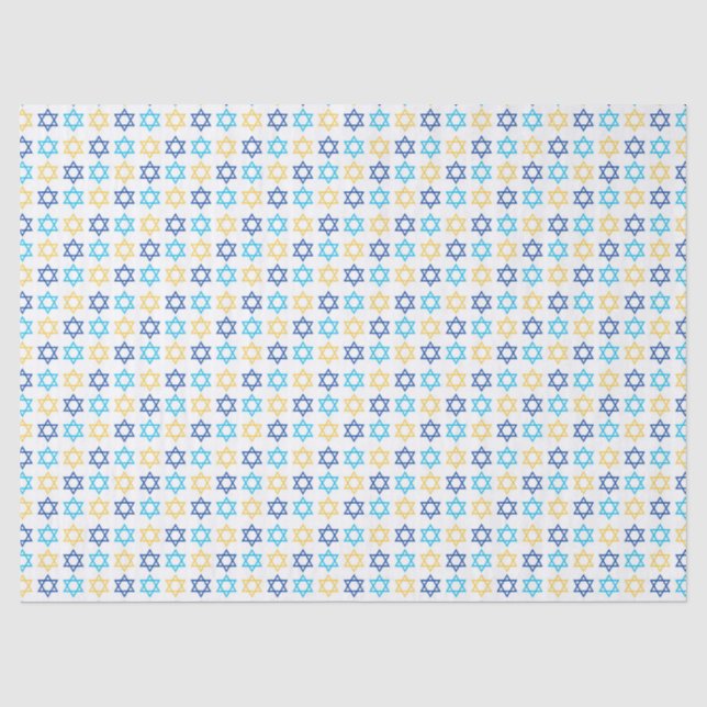 Papel De Seda Estrela de Davi do Hanukkah (Frente )