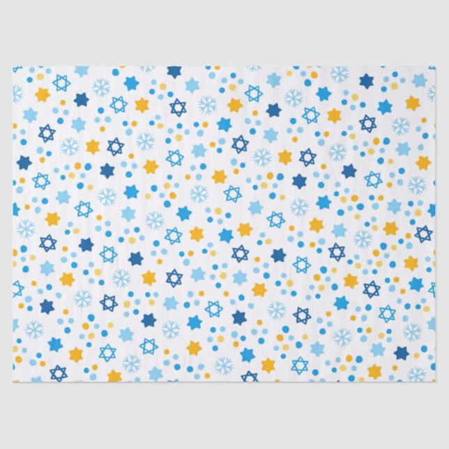 Papel De Seda Estrela de David Snowflakes (Frente )