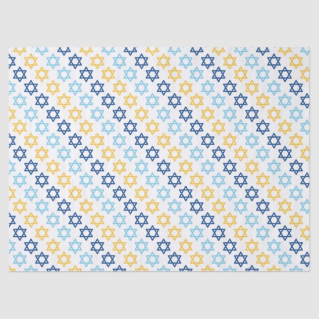 Papel De Seda Estrela Diagonal de Hanukkah de David (Frente )