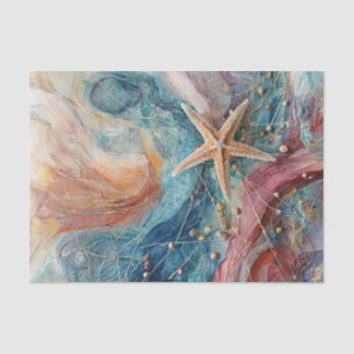 Papel De Seda Estrela-do-Mar Costeira - Decoração de Praia Náuti