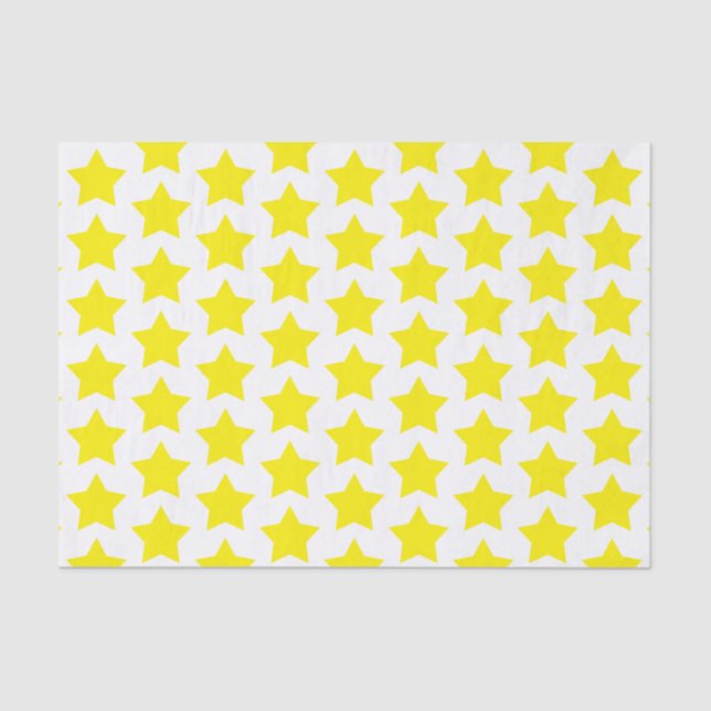 Papel De Seda Estrelas Amarelas (Frente )