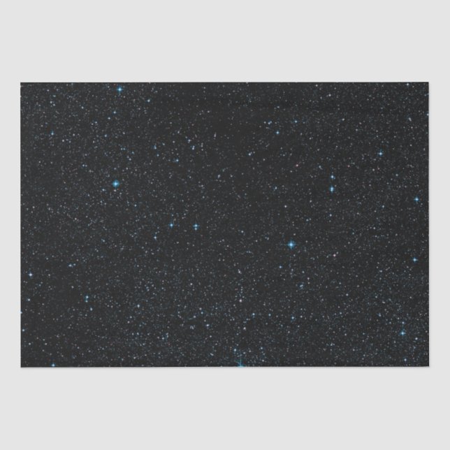 Papel De Seda Estrelas Azuis Espaço Sombrio (Frente )