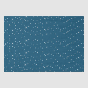Papel De Seda Estrelas brancas e azuis