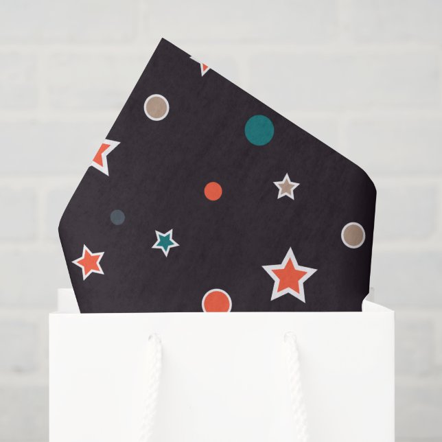 Papel De Seda Estrelas Brilhantes (Sacola de presentes)
