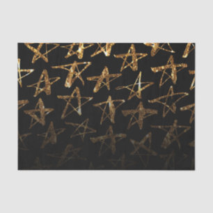Papel De Seda Estrelas de brilho do ouro