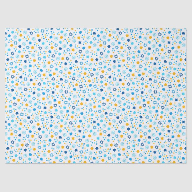Papel De Seda Estrelas de Hanukkah (Frente )