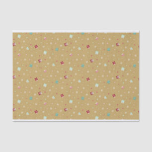 Papel De Seda Estrelas de Natal ouros, presentes, flocos de neve