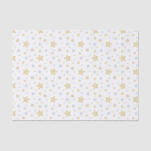 Papel De Seda Estrelas de Pastel Azul de Aquarela