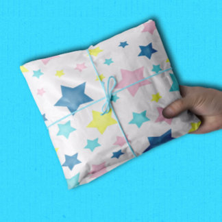 Papel De Seda Estrelas de Pastel Retroativas para Bebê