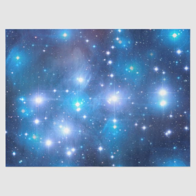 Papel De Seda Estrelas do Universo Azul + suas ideias (Frente )