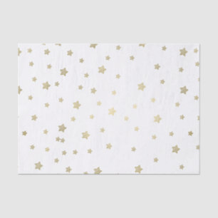 Papel De Seda Estrelas Douradas