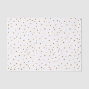 Papel De Seda Estrelas Douradas da Estrela Pequena Grelha