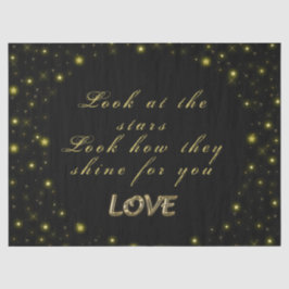 Papel De Seda Estrelas Douradas personalizadas e brilhantes a pr