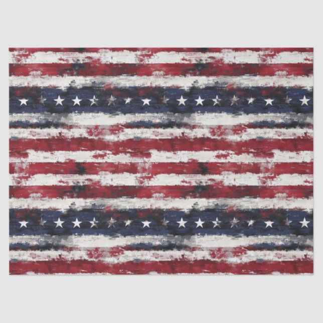 Papel De Seda Estrelas e faixas de Americana russas - 10 lb, 17" (Frente )