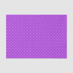 Papel De Seda Estrelas e Luas Fofas em Padrão Roxo