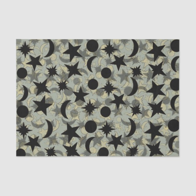 Papel De Seda ESTRELAS E LUAS por Slipperywindow (Frente )