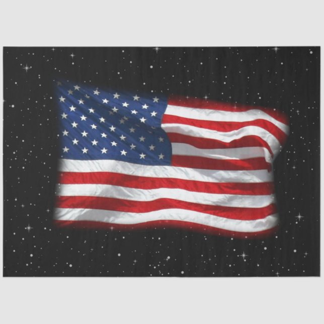 Papel De Seda Estrelas e Stripes Bandeira Americana Patriótica (Frente )