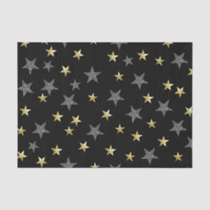 Papel De Seda Estrelas Prateadas e Douradas Festa de Estrelas Ne