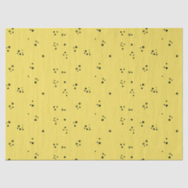 Papel De Seda Estrelas pretas no amarelo