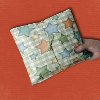Papel De Seda Estrelas Retro Bonitas para Bebê