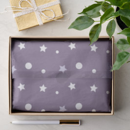 Papel De Seda Estrelas Roxas