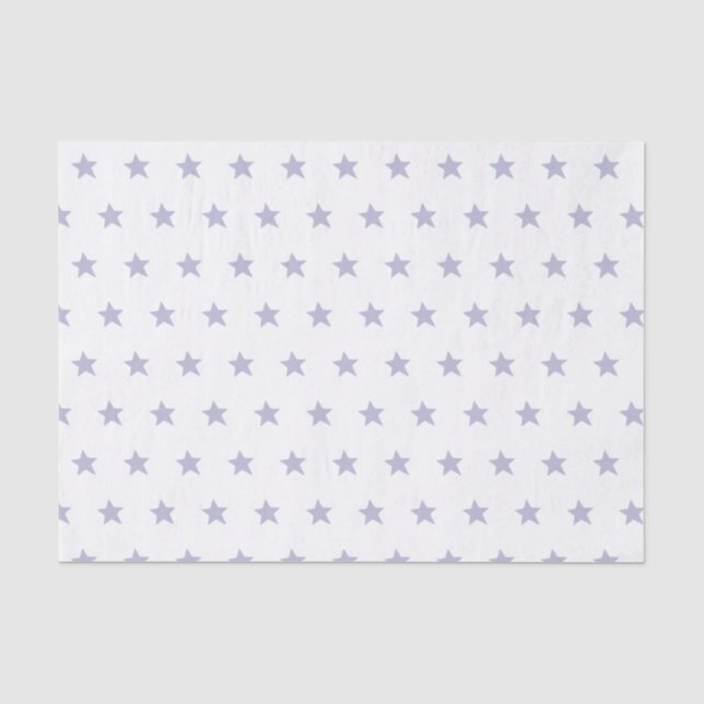 Papel De Seda Estrelas Roxas Bonito Moderno (Frente )