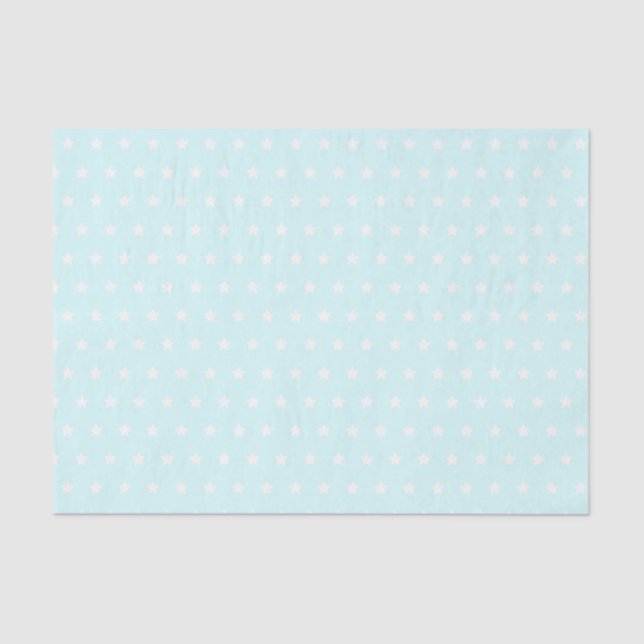 Papel De Seda Estrelas Spa Teal e White (Frente )