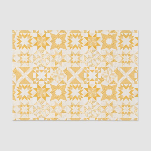 Papel De Seda Estrelas Tradicionais de Patchwork Mais Baratas (Frente )