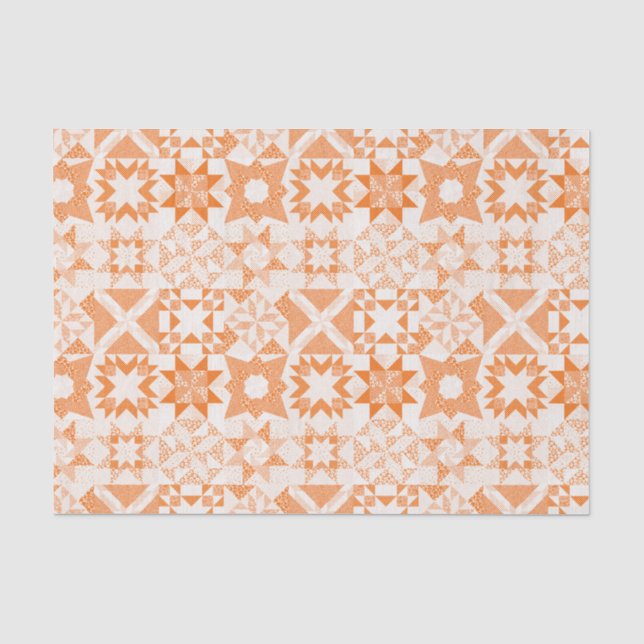 Papel De Seda Estrelas Tradicionais de Patchwork Mais Baratas In (Frente )