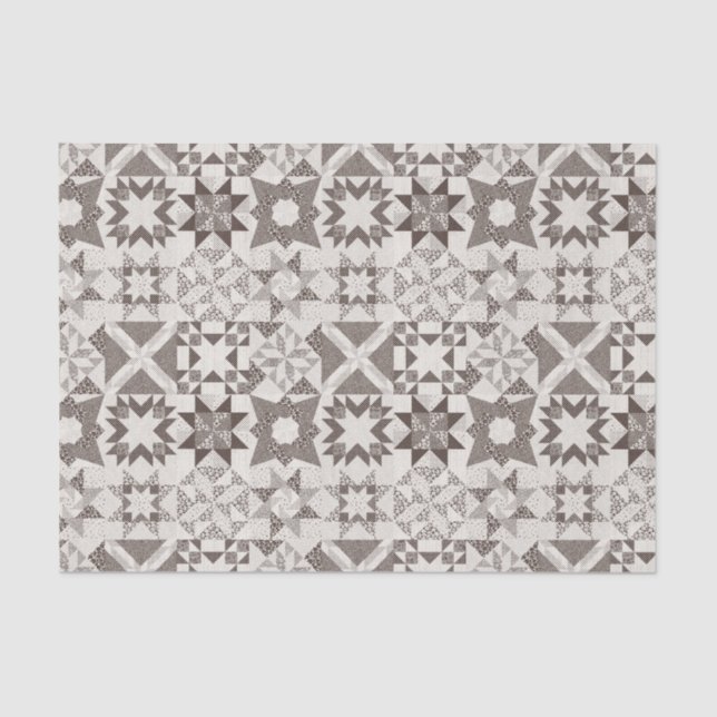 Papel De Seda Estrelas Tradicionais de Patchwork Mais Baratas In (Frente )