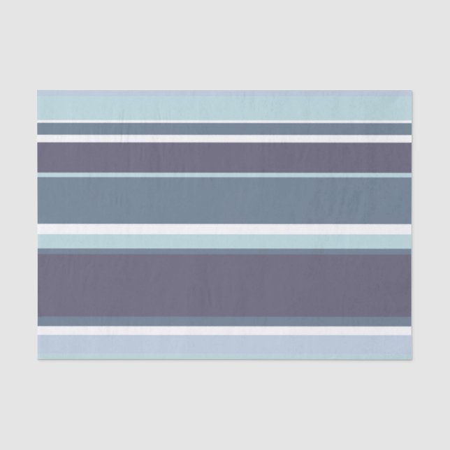 Papel De Seda Estrias de cinza azul (Frente )