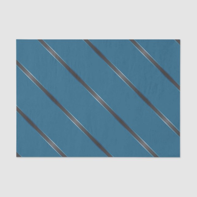 Papel De Seda Estrias Diagonais Metálicas De Carbono Espesso (Frente )