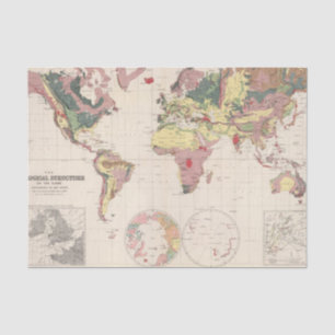 Papel De Seda Estrutura Geological do globo