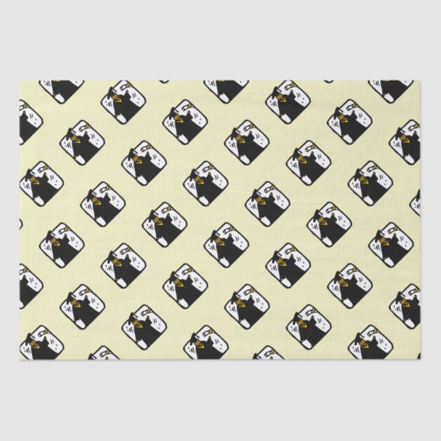 Papel De Seda Estudante graduado em Diploma (Frente )