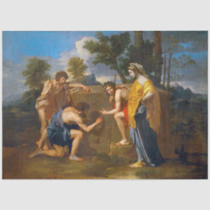Papel De Seda Et em Arcadia ego, Poussin
