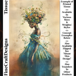 Papel De Seda Etérea Mulher Afro-Americana CZ4L Decoupage