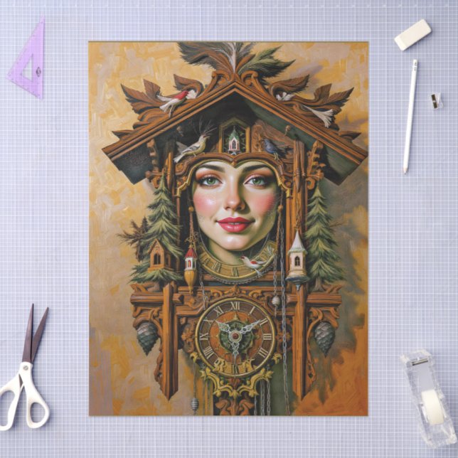 Papel De Seda "Eterno Muse" - Um Retrato Cuckoo Clock (Arte )